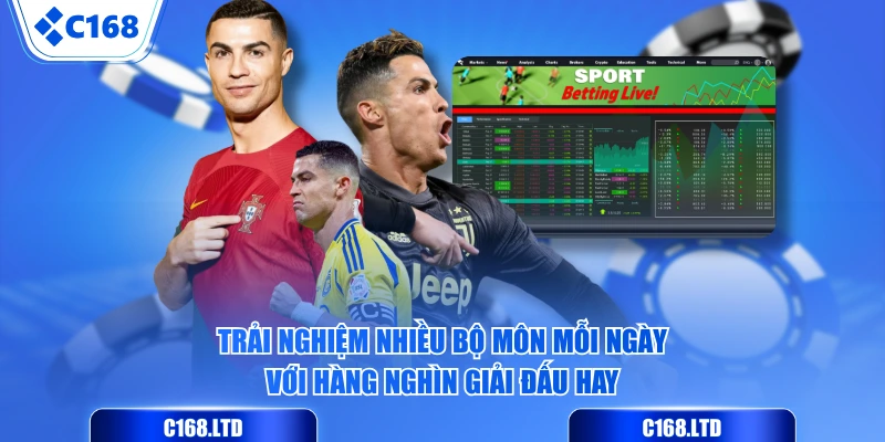 Trải nghiệm nhiều bộ môn mỗi ngày với hàng nghìn giải đấu hay